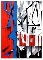 Plakat cyfrowy do wydruku abstrakcja street art
