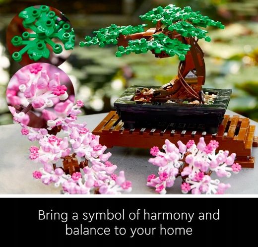LEGO ICONS 10281 Drzewko bonsai + Torebka zdjęcie 4