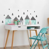 Naklejki Miętowe Domki DK198 L