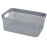 Koszyk organizer pojemnik do przechowywania plastikowy 30x20x12 cm szary