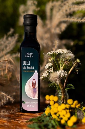 OLEJ DLA KOBIET 250ml nierafinowany len +wiesiołek + dzika róża + rokitnik na Arena.pl