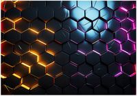 FOTOTAPETA MŁODZIEŻOWA 3D HEKSAGONY DLA CHŁOPCA TAPETA NA ŚCIANĘ 250x175