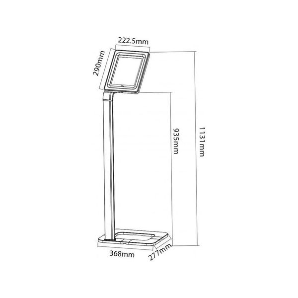 STOJAK PODŁOGOWY NA TABLET 9,7-10,1 TECHLY Z ZAMYKANĄ RAMKĄ 026197 zdjęcie 3