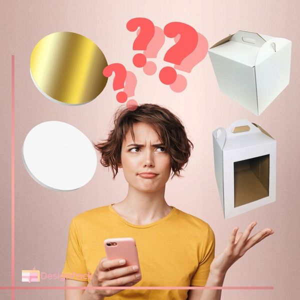 Pudełko na tort 30x30x28cm + Podkład 30 cm styrodurowy biały zdjęcie 4