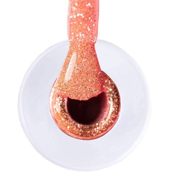 Lakier hybrydowy LED/UV Gel Polish Oranges Flash Glitter Light AlleLac 6g zdjęcie 4