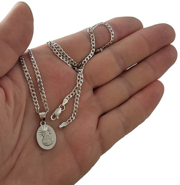 SREBRNY MEDALIK MATKA BOSKA SZKAPLERZNA-PRÓBA-925 Z ŁAŃCUSZKIEM zdjęcie 5