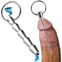 Dilator Stalowy Xl Z Ujściem Na Płyny Penis Plug