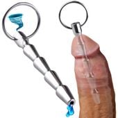 Dilator Stalowy Xl Z Ujściem Na Płyny Penis Plug