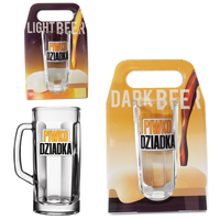 kufel do piwa w ozdobnym opakowaniu " piwo dziadka". 500 ml