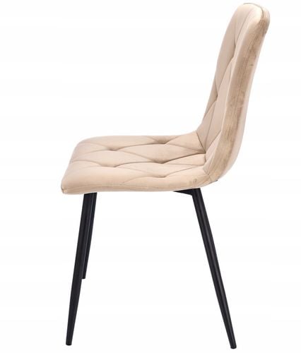 4 x krzesło tapicerowane pikowane welur nowoczesne na Arena.pl