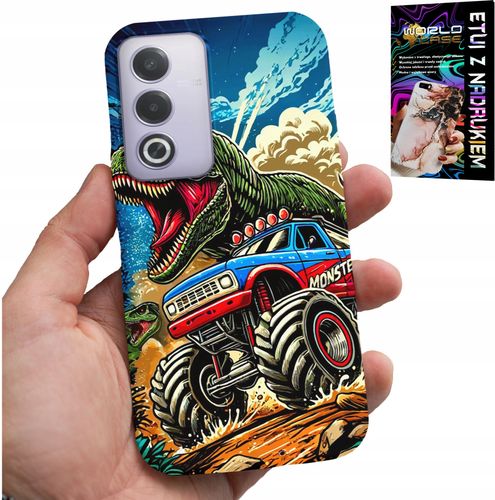 ETUI DO OPPO A80 5G -DINOZAUR W MONSTERTRUCKU WZORY DLA DZIECI na Arena.pl