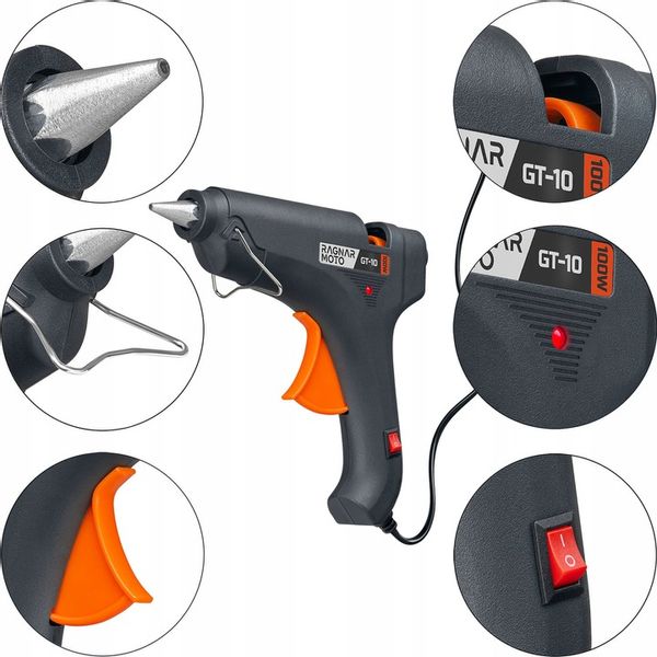 PISTOLET DO KLEJU NA GORĄCO 100W + WKŁADY KLEJU 11x200 zdjęcie 2