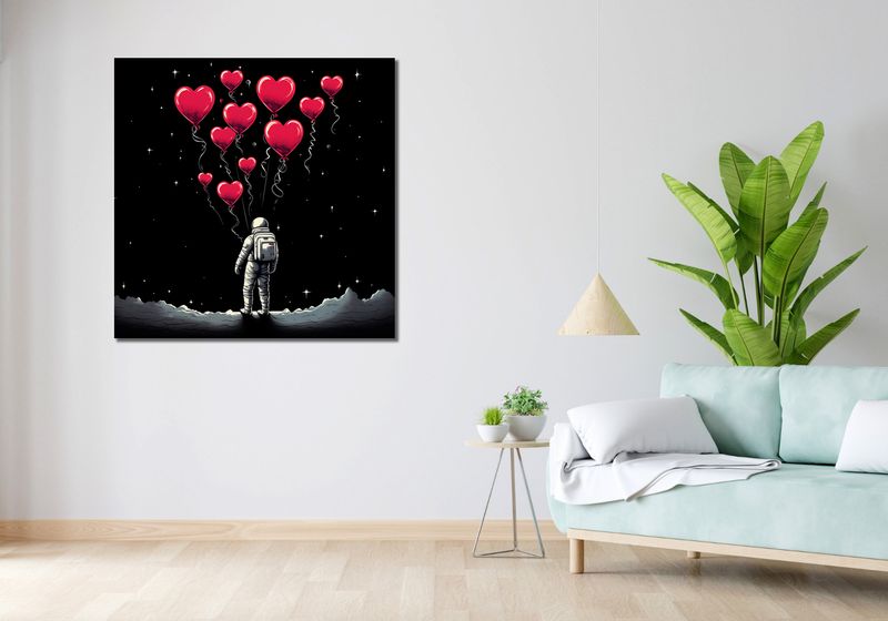 Obraz 100x100cm Astronauta Własnych Celi zdjęcie 2