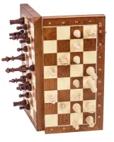 OUTLET Szachy drewniane MAGNETYCZNE STAUNTON 4