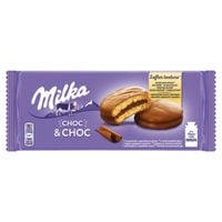 Milka Choc & Choc Ciastka biszkoptowe oblane czekoladą mleczną 150 g