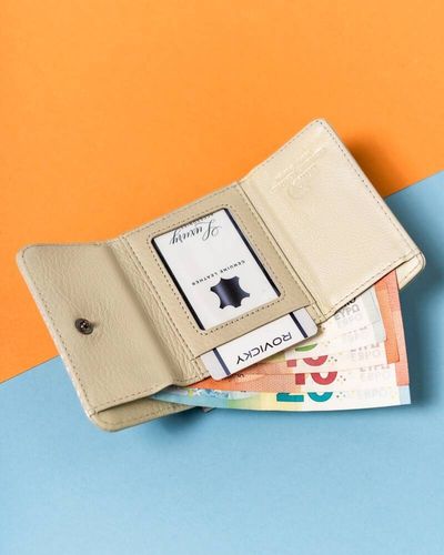 elegancki, mały portfel damski na zatrzask i bigiel - lorenti na Arena.pl