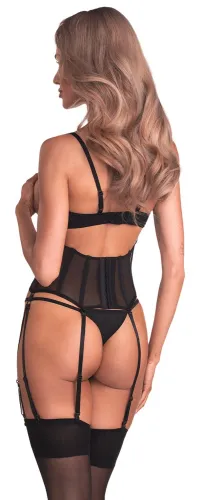 obsessive euphori gorset otwarty 2xl/3xl czarny przezroczysty powernet na Arena.pl