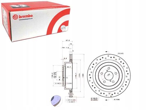 TARCZA HAM TYL 290X18 V XTRA BREMBO na Arena.pl