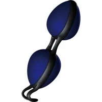joydivision joyballs kulki treningowe czarno-niebieskie silikomed 10cm