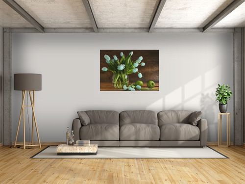 Obraz Niebieski tulipan 100x70 PŁÓTNO na Arena.pl