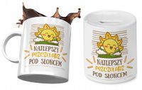 Dla Pszczelarza Zestaw Kubek + Skarbonka Prezent Z Nadrukiem Ze Zdjęciem