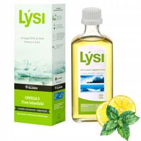 Lysi TRAN ISLANDZKI CYTRYNOWO MIĘTOWY Omega 3 EPA DHA WITAMINA A D E 240 ml