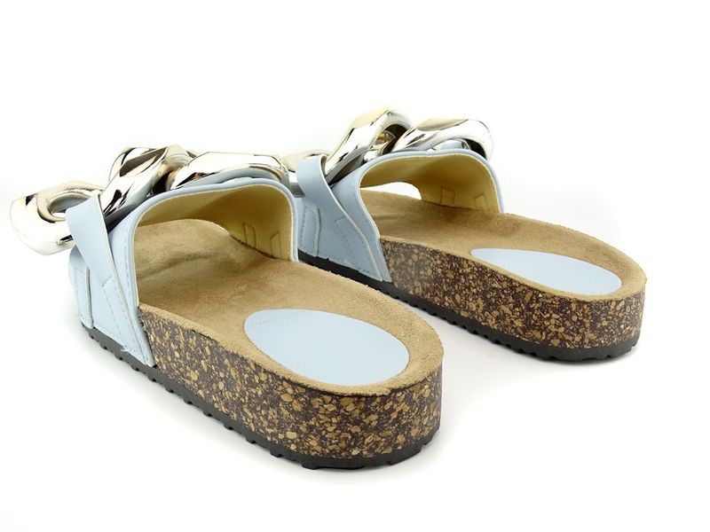 Błękitne klapki duży łańcuch 36 zdjęcie 3