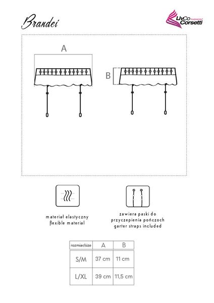 Pas do pończoch Brandei rozmiar - S/M zdjęcie 4