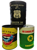 Popielniczka puszka metalowa do ogrodu na działkę baru nierdzewna