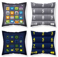 Świecąca Poszewka Na Poduszkę 40X40 Telefon Smartfon Fluo Pf010