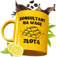 Złoty Kubek Premium Dla Konsultanta Prezent Z Nadrukiem Ze Zdjęciem