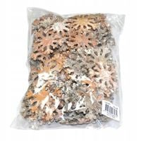 Śnieżynki gwiazdki 50szt kora drewno brzoza płatki