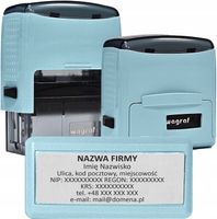 WAGRAF B4s - PIECZĄTKA do 8 wersów - 12 kolorów obudowy - LOGO - FIRMOWA