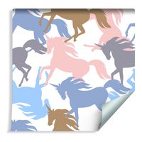 Tapeta Do Pokoju Dziecięcego - Kolorowe Jednorożce