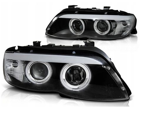 LAMPY REFLEKTORY DO BMW X5 E53 OD 2003 DO 2006 BLACK RINGI XENON na Arena.pl
