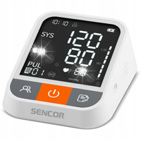 Ciśnieniomierz naramienny Sencor SBP 1500WH Ekran LCD tętno Bluetooth