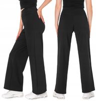 Ciepłe Szerokie Spodnie Szwedy Damskie Ocieplone Mikro Polarem 1711