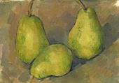 Plakat 100x70cm  Three Pears, Paul Cezanne Vintage do Salonu