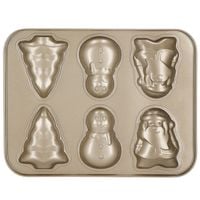 Stalowa foremka do ciastek świątecznych, 35x26 cm, na 6 pierników