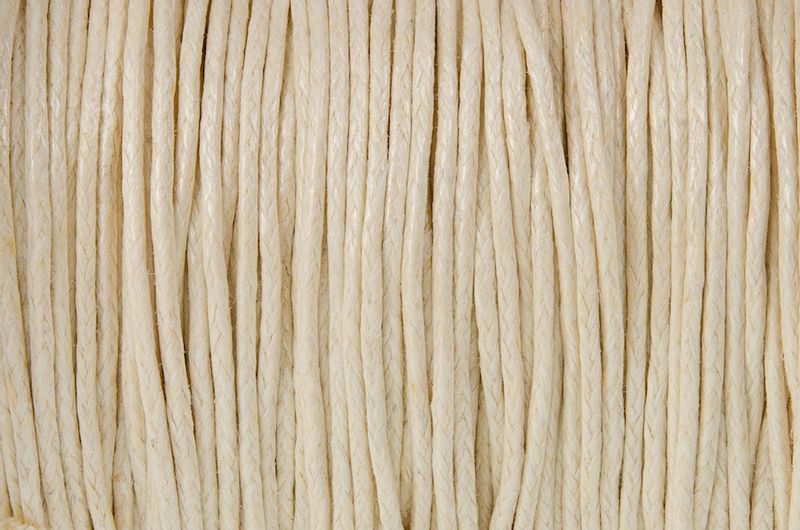 SZNUREK bawełniany woskowany 1mm beż 20-30m zdjęcie 2