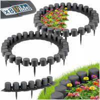 2X 8x Palisada OGRODOWA szara płotek border obrzeże trawnika grządki 440 cm