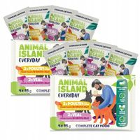 ANIMAL ISLAND EVERYDAY MOKRA KARMA KOTA CIELĘCINA DRÓB MIX SASZETKI 8x85g