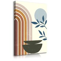 Obraz Do Salonu Gałązki Liście Natura Styl Boho Minimalizm 50cm x 70cm