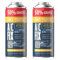AC FIX 2x CZYNNIK CHŁODNICZY 3w1 R134a Gaz Olej Uszczelniacz 470g