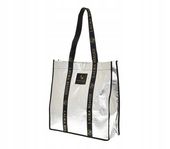 Laura Biaggi - torebka zakupowa shopper fakturowana plamki srebrny 0200