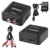 Konwerter ADAPTER przejściówka HDMI na RCA cinch JACK 3.5mm AUDIO SpeaKa