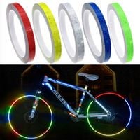 TAŚMA ODBLASOWA ODBLASK NA ROWER MOTOR NAKLEJKI SAMOPRZYLEPNA 1cm 8m 5 SZT.