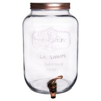 Słój na Napoje Słoik Dystrybutor do Napojów Szklany z Kranem Kranikiem 8,8L