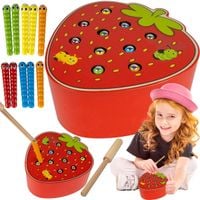 Gra Zręcznościowa Drewniana Złap Robaczka na Magnes