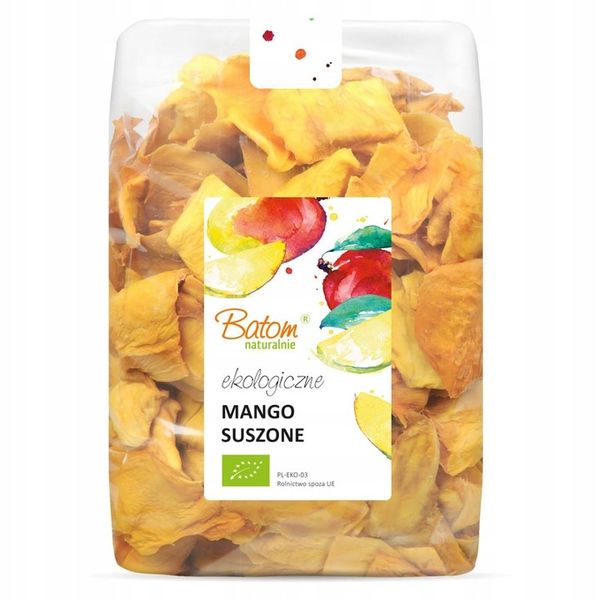 BIO MANGO suszone plastry słodkie ekologiczne BEZ DODATKU CUKRU 1 kg Batom zdjęcie 2